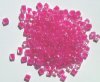 10 grams of 4x4mm Colorlined Opaque Fuchsia Miyuki Cubes